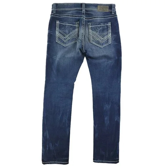 Buckle Black Jeans Slim No. 1 Fit Stretch Stitched Men's "34x34" Actual 36x34 - Picture 2 of 10